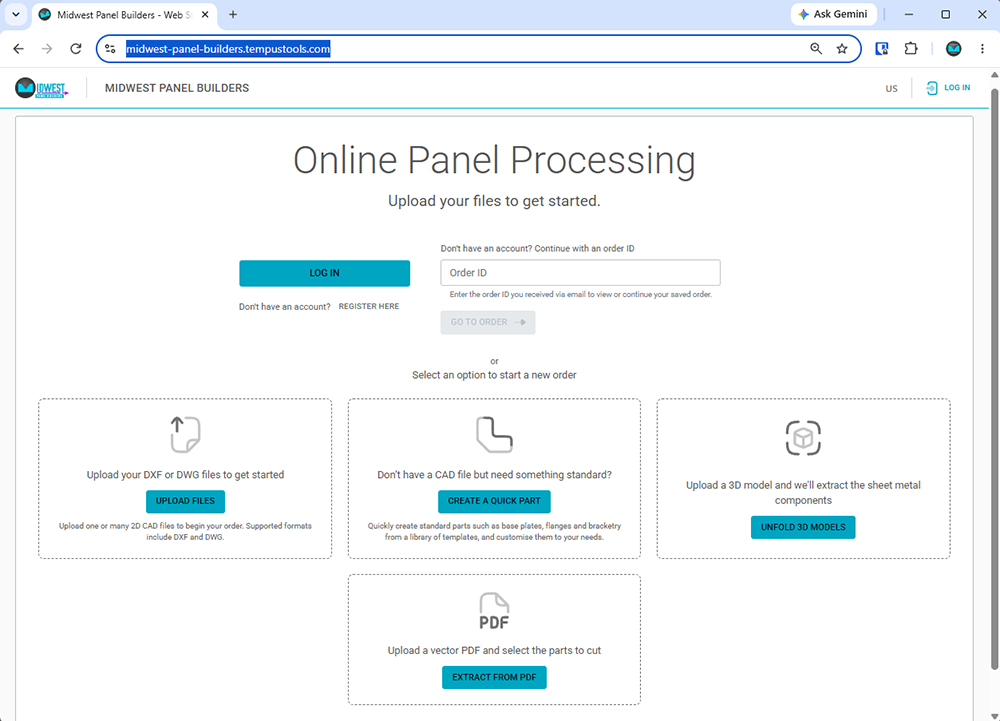 Online CAD Upload - Midwest Panel Builders